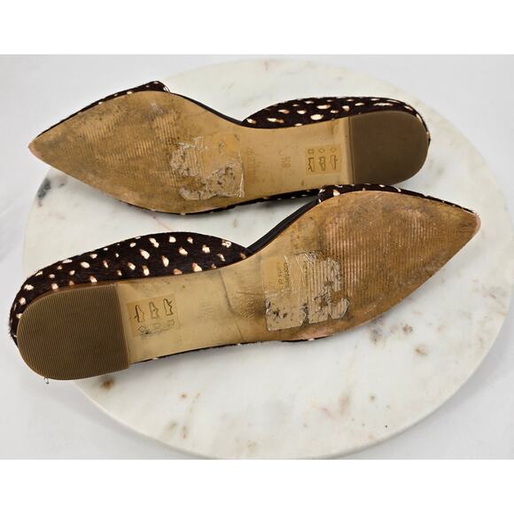 J.Crew Zoe d’Orsay Spotted Calf Hair Flats – Size 8.5 - Picture 6 of 7